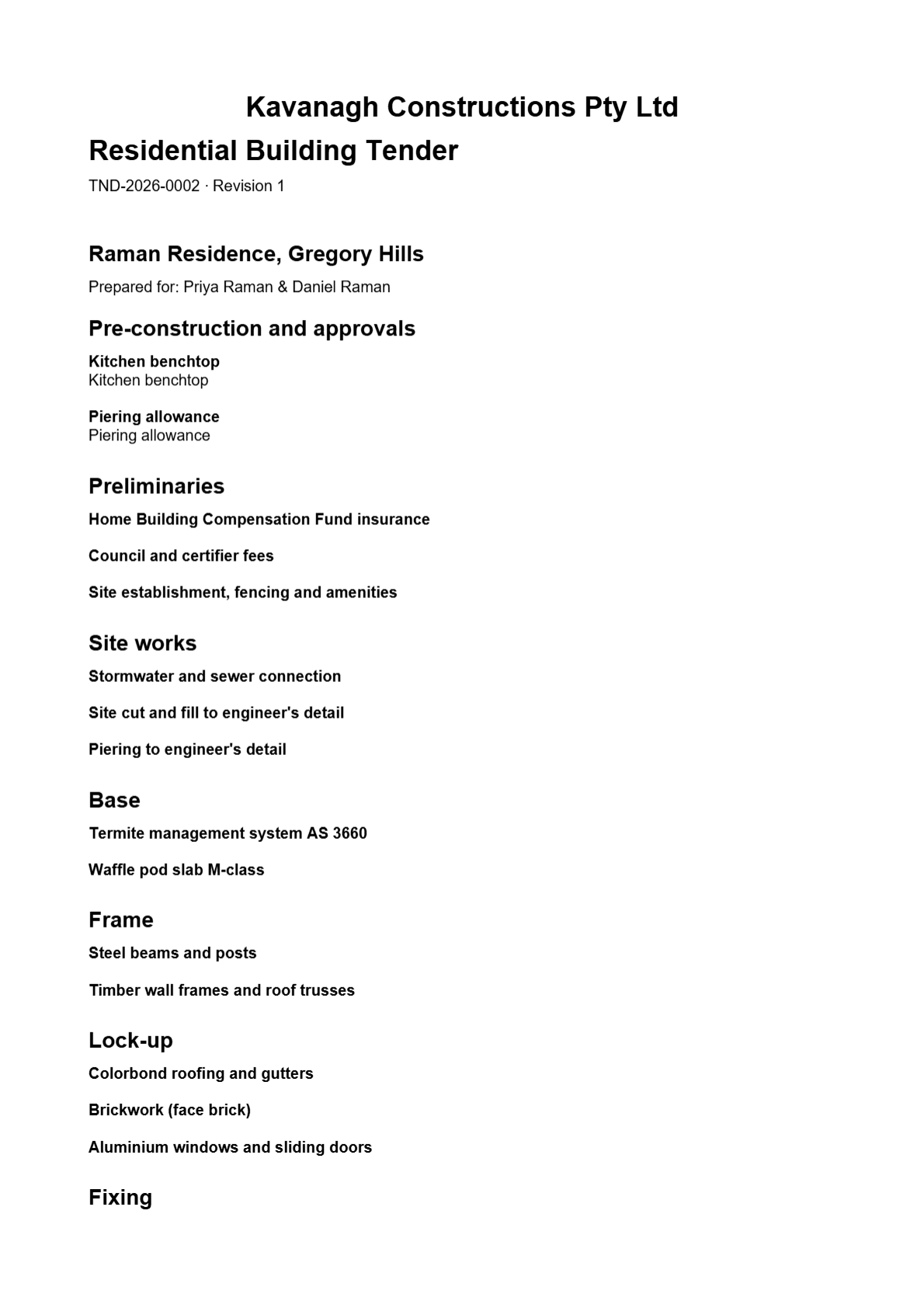 Example Mero Build tender PDF
